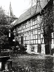 Pfarr- und Wohnhaus von Melchior Uchländer in Wellen. Um 1650